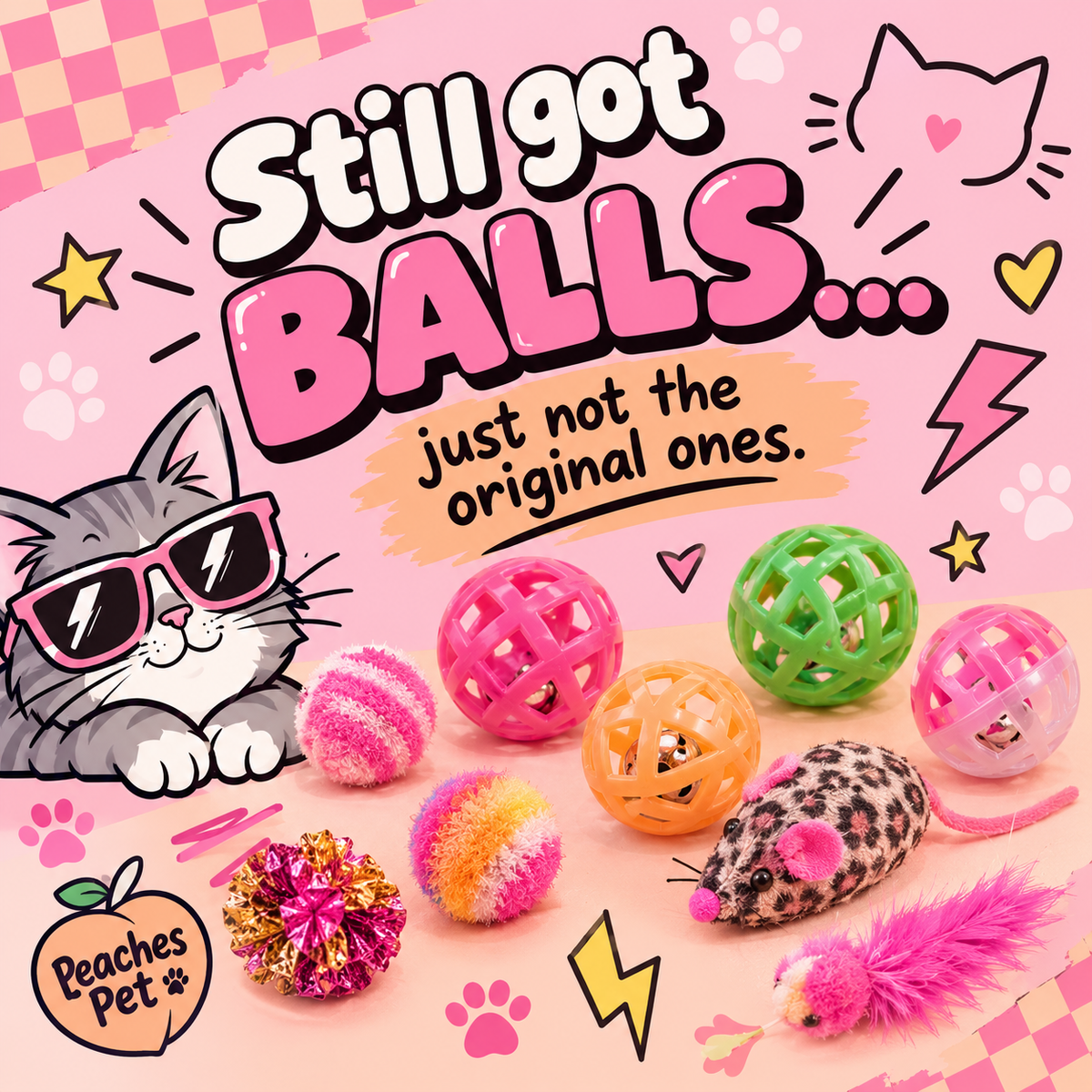 Cat toy balls assorted