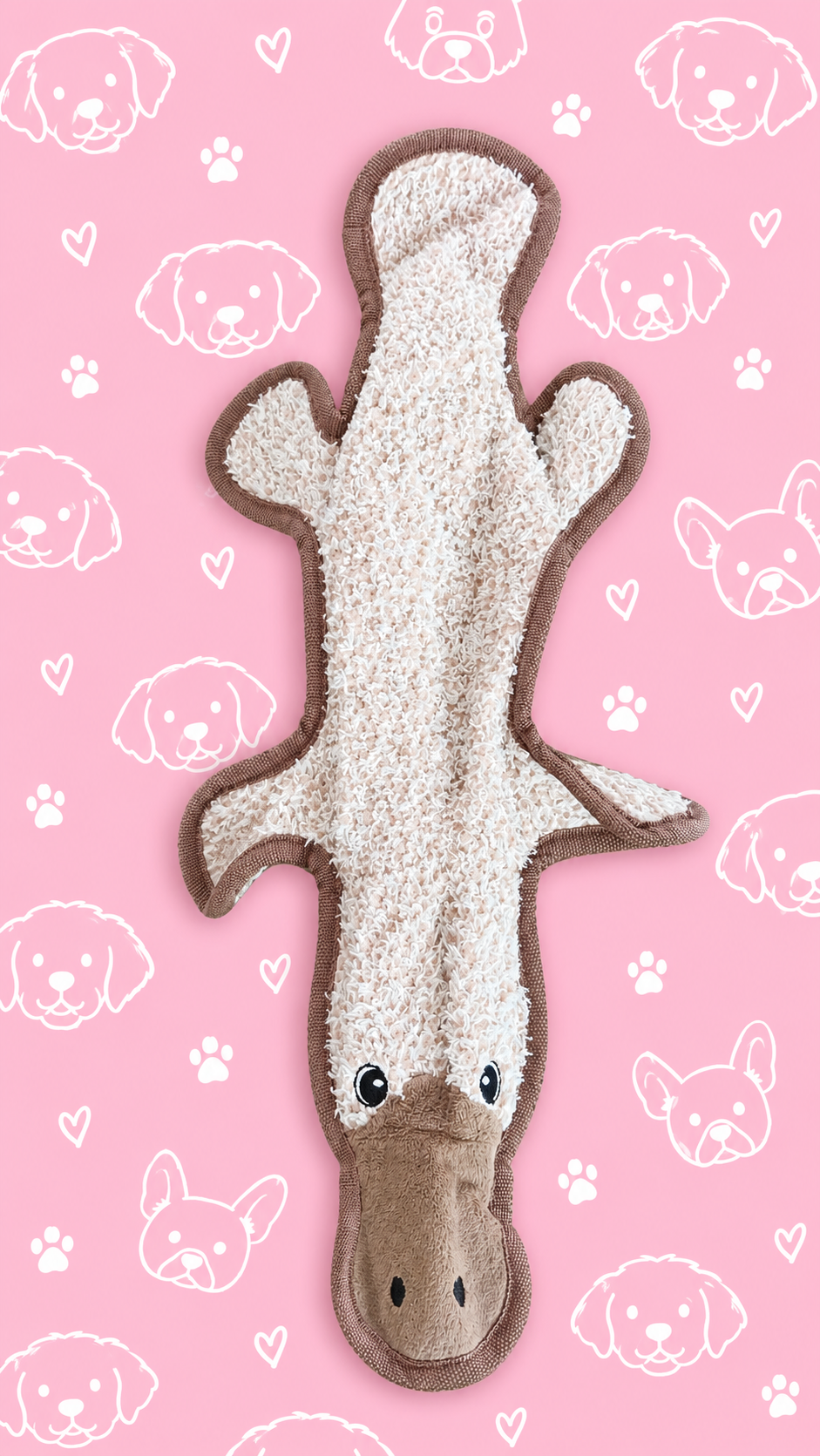 Peaches the platypus plush toy