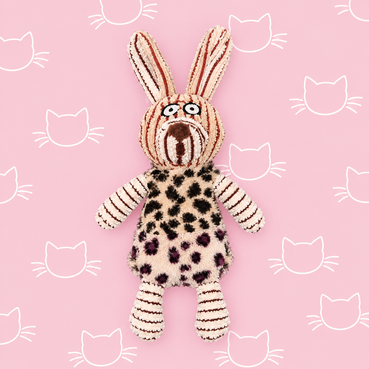 Rabbit crinkle cat toy plush